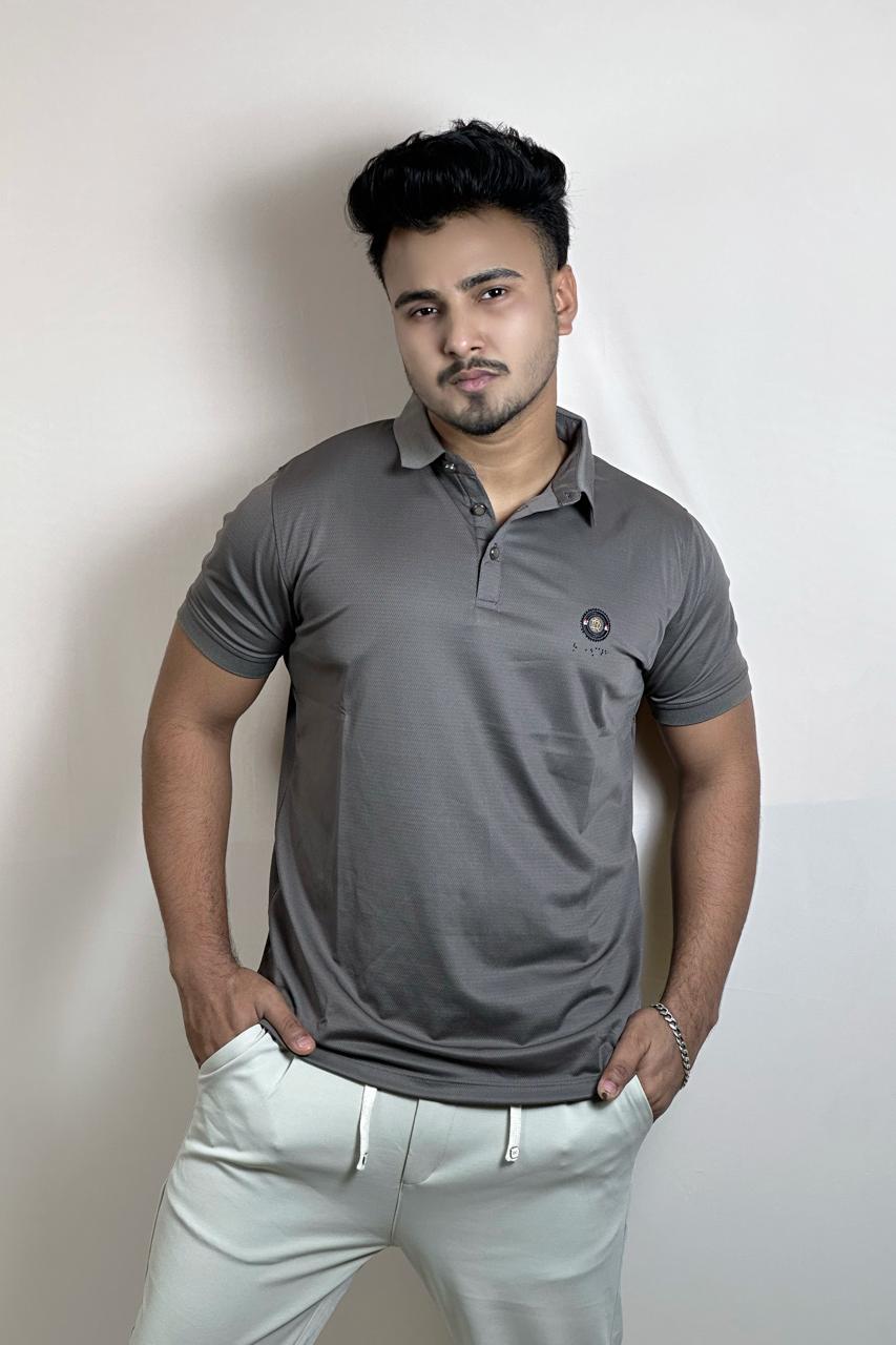 ব্রাউন অ্যাশ কালার পোলো টি-শার্ট-DR